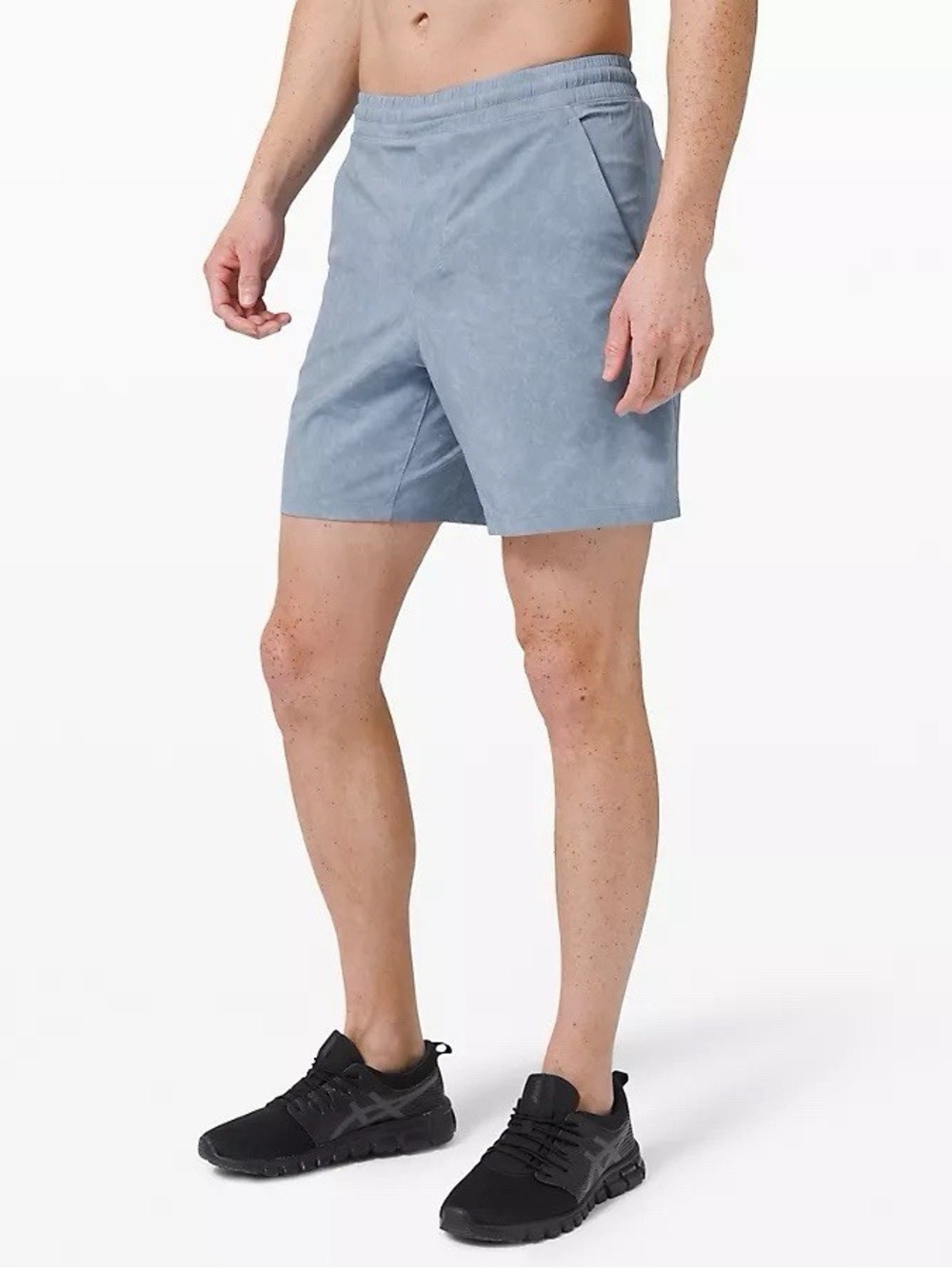 Lululemon Pace Breaker Shorts 7'' Lined Men's Medium Gravel Dust Chambray